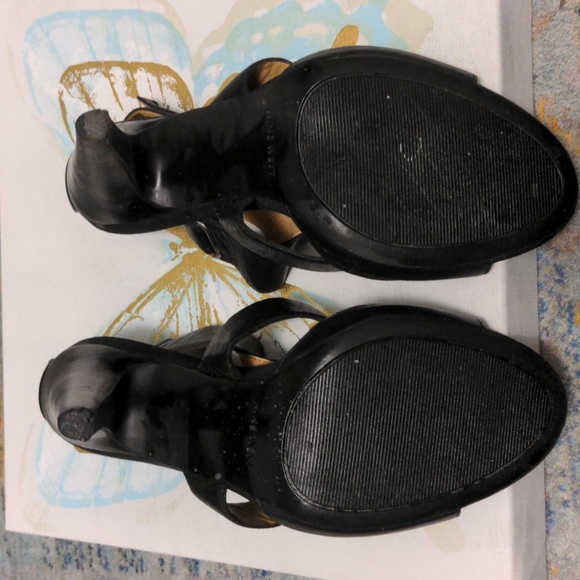 Nine West black heels, size 71/2.🐦 - Picture 5 of 8